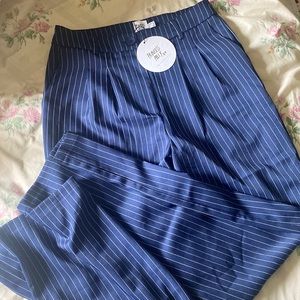 Pinstripe navy archer pants